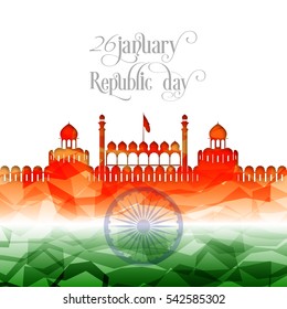 Illustration of Indian republic day,26 January vector. 