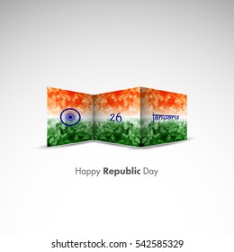 Illustration of Indian republic day,26 January vector. 