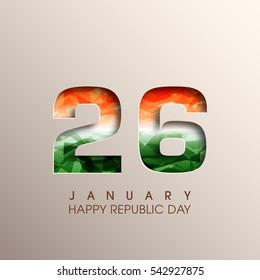 Illustration Of Indian Republic Day,26 January Vector. 