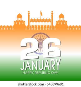 Illustration of Indian republic day,26 January vector.