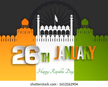 Illustration of Indian republic day,26th January. 