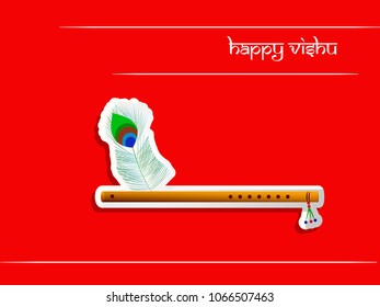 illustration of Indian State kerala Hindu festival Vishu Background 