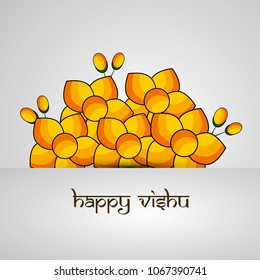 illustration of Indian State kerala Hindu festival Vishu Background 
