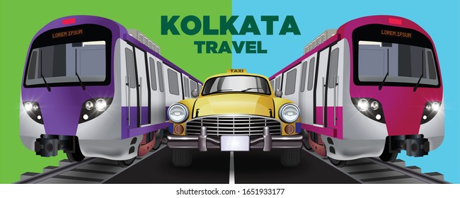 Illustration of Indian travel transportations 