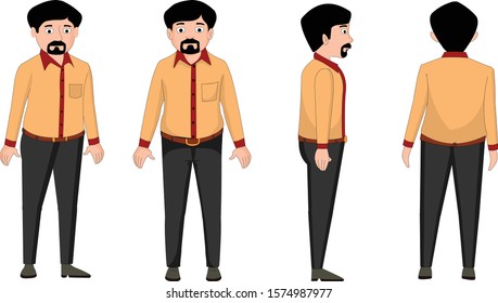 Illustration of Indian Uncle standing