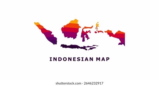illustration of indonesia country map