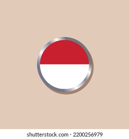 Illustration of Indonesia flag Template