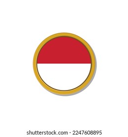 Illustration of Indonesia flag Template