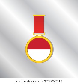 Illustration of Indonesia flag Template