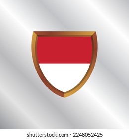 Illustration of Indonesia flag Template