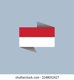 Illustration of Indonesia flag Template