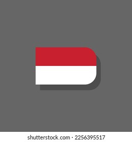 Ilustración de la plantilla de la bandera de Indonesia