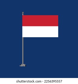 Illustration of Indonesia flag Template