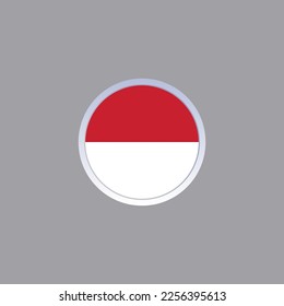 Illustration of Indonesia flag Template