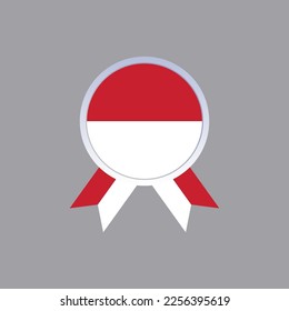 Illustration of Indonesia flag Template