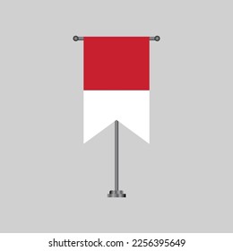 Ilustración de la plantilla de la bandera de Indonesia