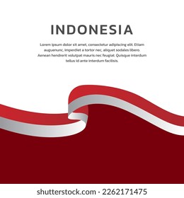 Illustration of Indonesia flag Template