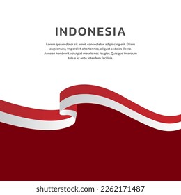 Ilustración de la plantilla de la bandera de Indonesia