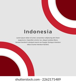 Ilustración de la plantilla de la bandera de Indonesia