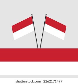 Ilustración de la plantilla de la bandera de Indonesia