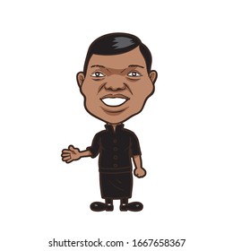 illustration of the Indonesian chef.