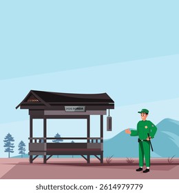 Illustration of Indonesian Civil Defense Day celebration