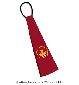 illustration of an Indonesian elementary school red tie, school uniform. educational content, character design, and cultural visuals