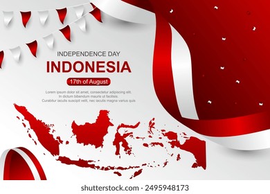 Ilustración de la celebración del día de la independencia de Indonesia