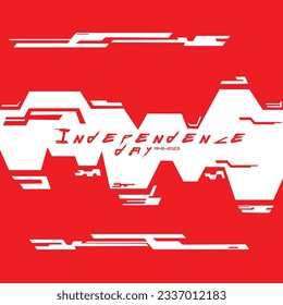 Illustration of Indonesian Independence day with red and white colors