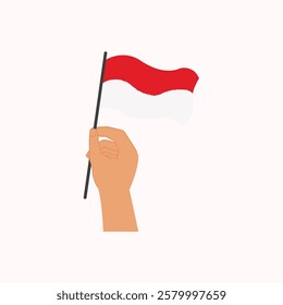 Illustration of Indonesian National Day for design needs, Landing Pages, Animation, Apps, Presentations, Content Creator and other Promotions