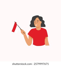 Illustration of Indonesian National Day for design needs, Landing Pages, Animation, Apps, Presentations, Content Creator and other Promotions