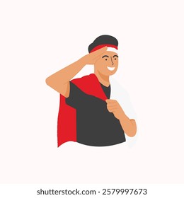 Illustration of Indonesian National Day for design needs, Landing Pages, Animation, Apps, Presentations, Content Creator and other Promotions