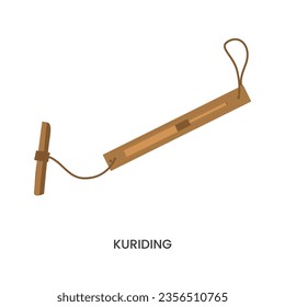 illustration of Indonesian traditional musical instrument, kuriding