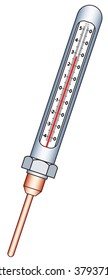Illustration of the industrial thermometer icon