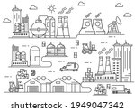 Illustration Industry area thin line vector