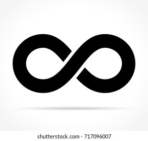 Illustration of infinity icon on white background