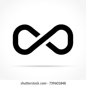 Illustration of infinity icon on white background
