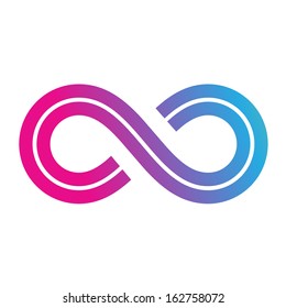 Illustration of Infinity Symbol Design isolated on a white background