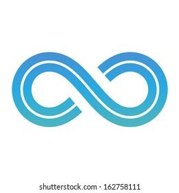 Illustration of Infinity Symbol Design isolated on a white background