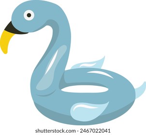 Illustration of inflatable Swimming Ring. Isolated Vector in Cartoon Design Style.