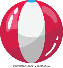 Illustration of inflatable Swimming Ring. Isolated Vector in Cartoon Design Style.