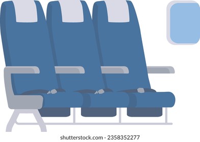 Illustration of an in-flight seat by the window