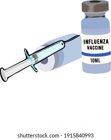 An illustration of influenza vaccine vector no background, vaccine vector.