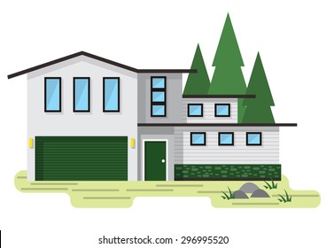 illustration of info graphic house concept