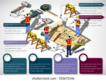 illustration of info graphic house structure concept in isometric graphic