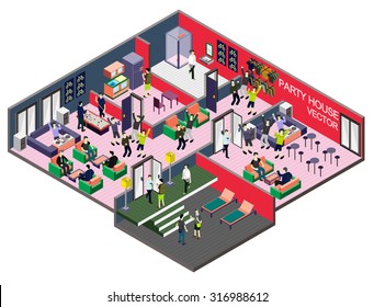 illustration of info graphic interior  room concept in isometric graphic