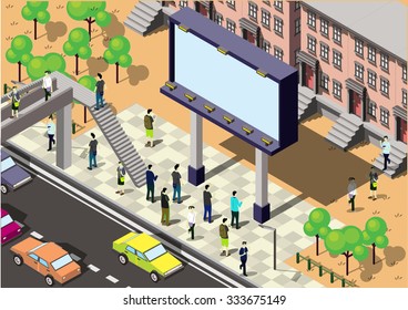 illustration of info graphic interior room concept in isometric graphic