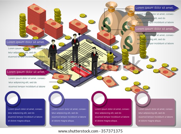 Illustration Info Graphic Money Equipment Concept Stock Vector (Royalty ...