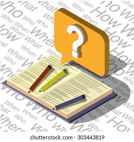 Illustration Info Graphic Question Mark Concept Stock Vector (Royalty ...