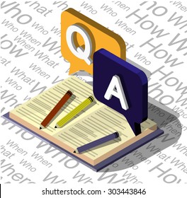 illustration of info graphic question mark concept 